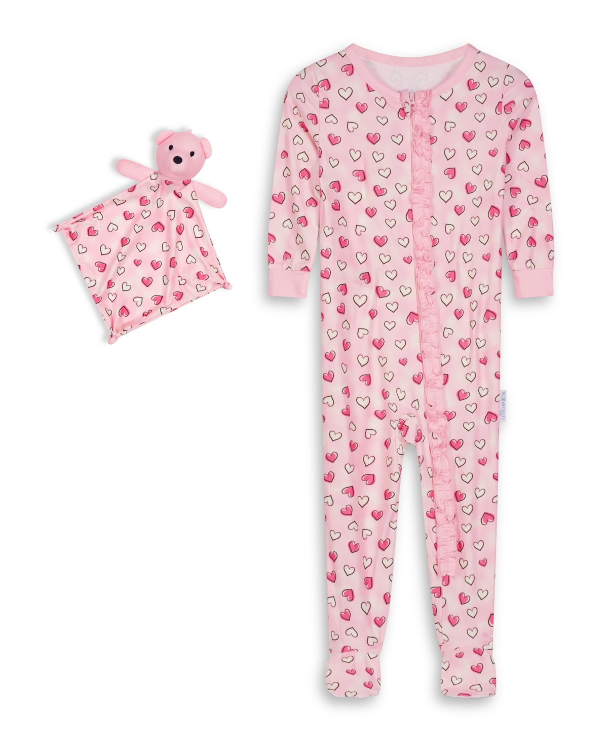 Shop Max & Olivia Baby Girls Snug Fit Coverall One Piece With Matching Blankie In Pink