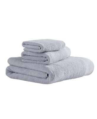 Entwine Solid Cotton Terry 3-Piece Towel Set