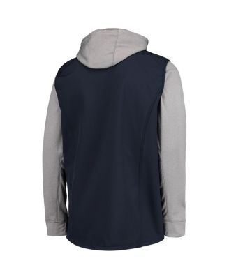 Men's Navy, Gray Houston Texans Big and Tall Alpha Full-Zip Hoodie Jacket