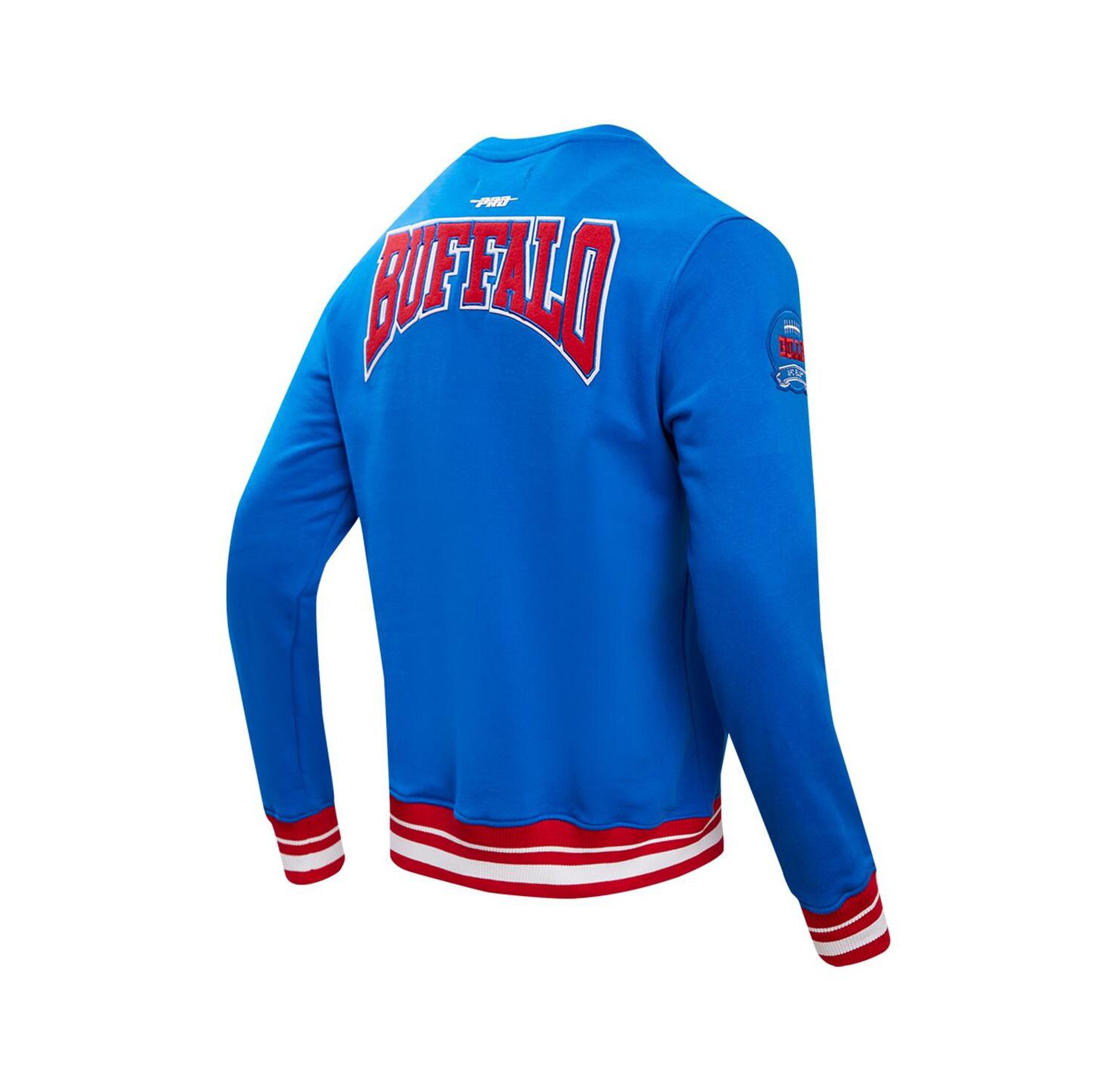 Men's Royal Buffalo Bills Crest Emblem Pullover Sweatshirt