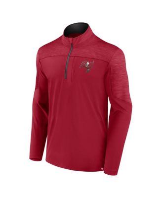 Men's Red Tampa Bay Buccaneers Defender Half-Zip Top