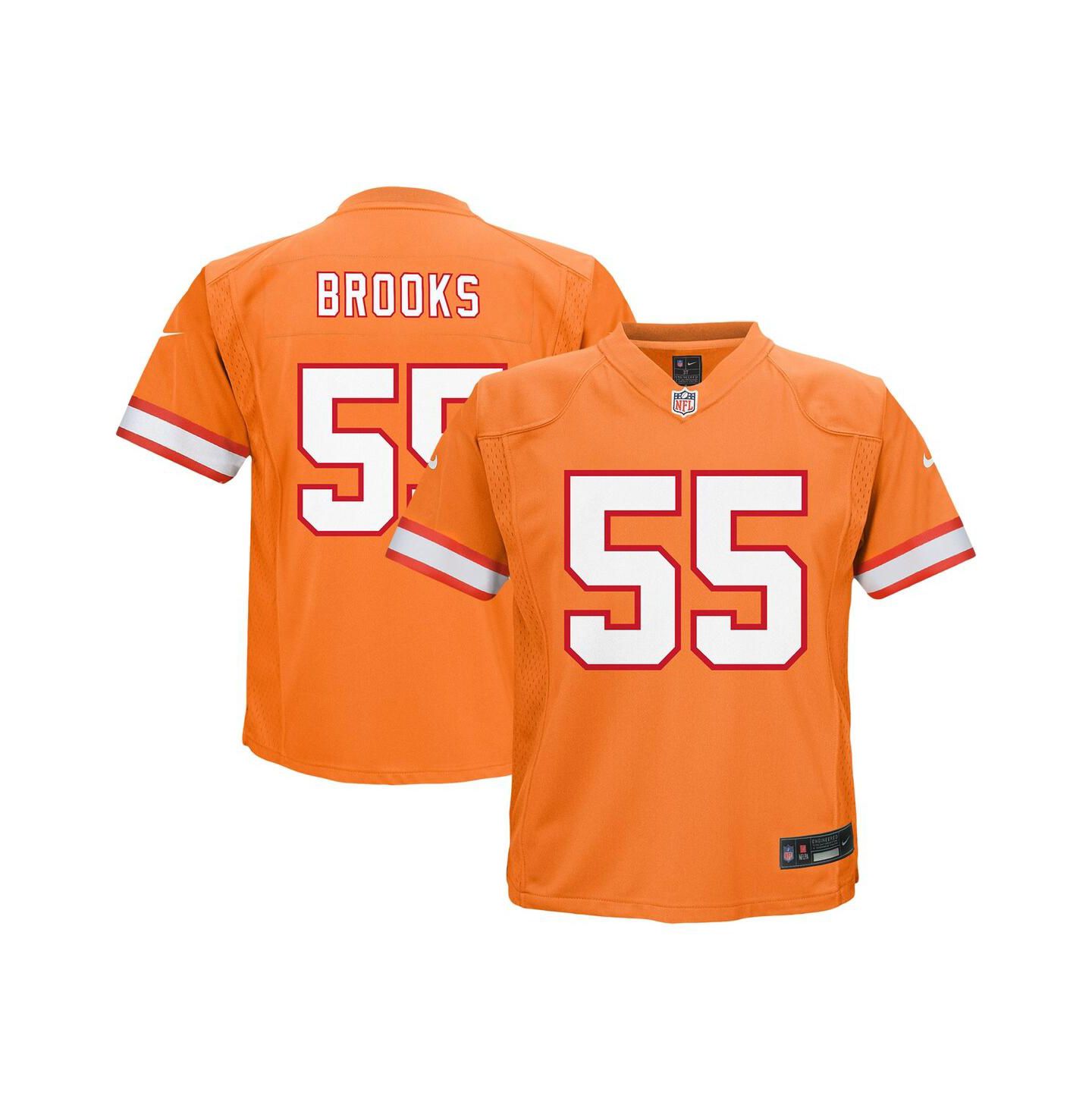 Топ Nike Derrick Brooks Orange Tampa Bay Buccaneers Retired Player Game Jersey для мальчиков-малышей — фото 1