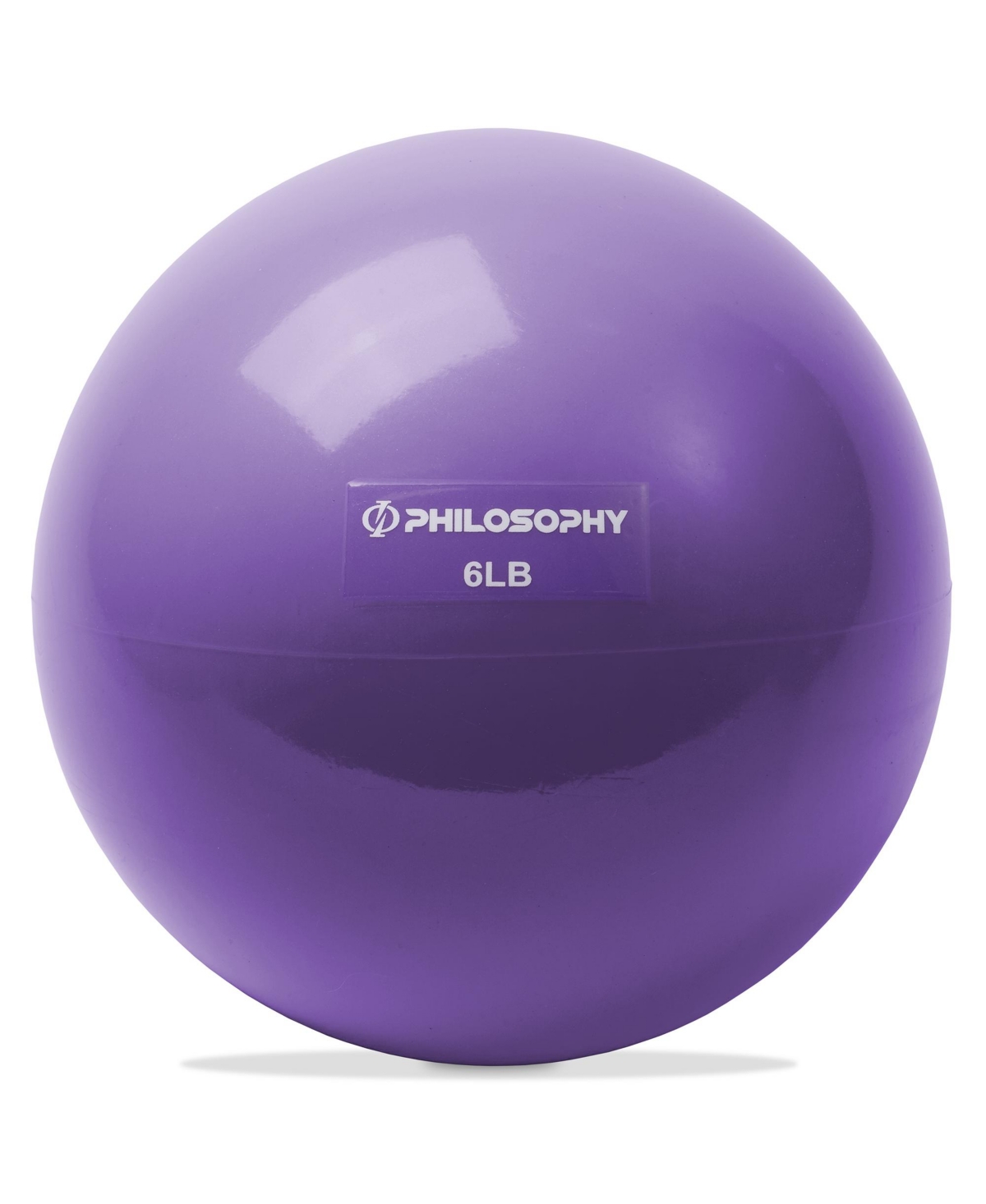 Toning Ball, 6 Lb, Purple - Soft Weighted Mini Medicine Ball - Purple