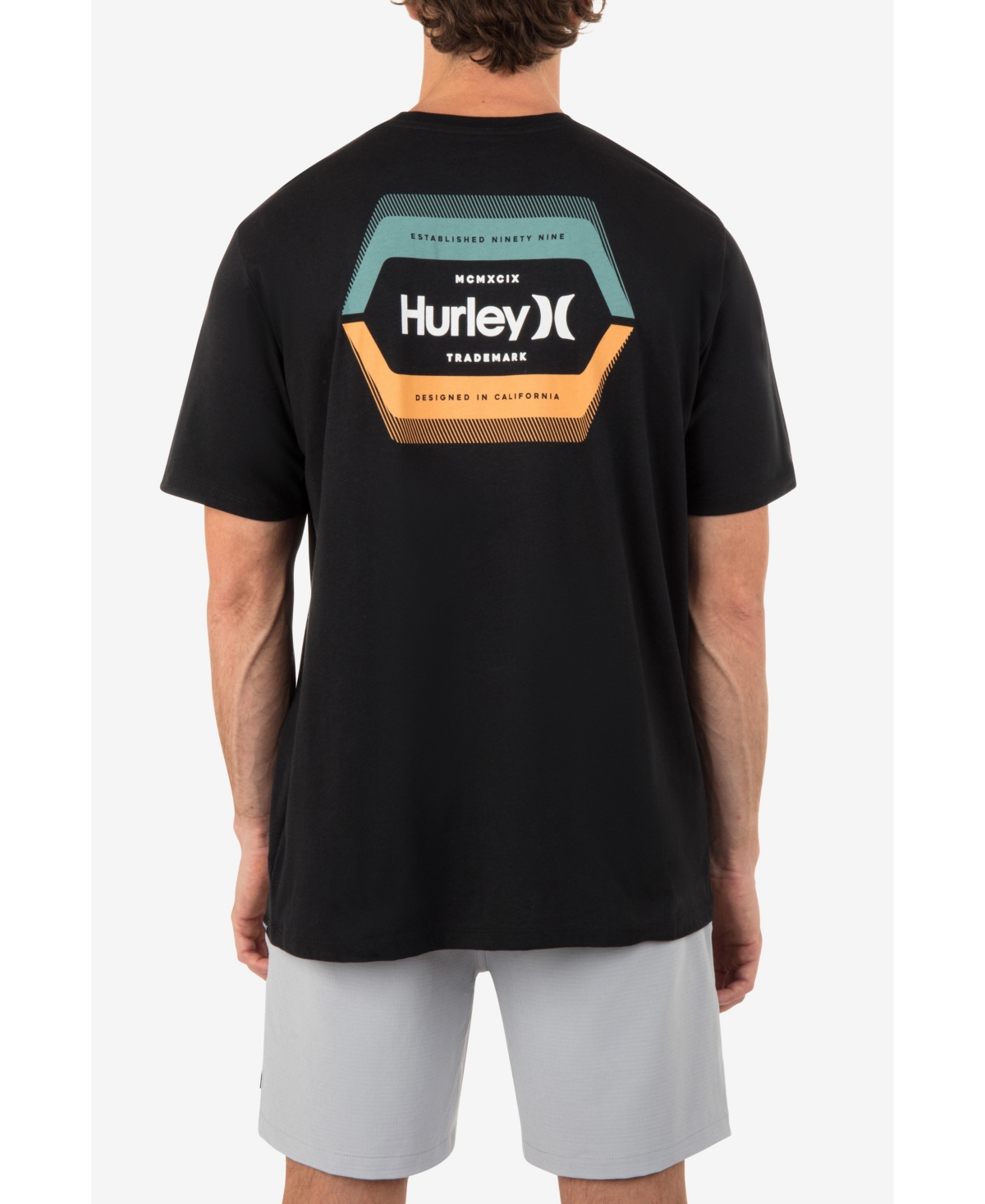 Shop Hurley Men's Everyday Split Short Sleeve T-shirt In Black Heather
