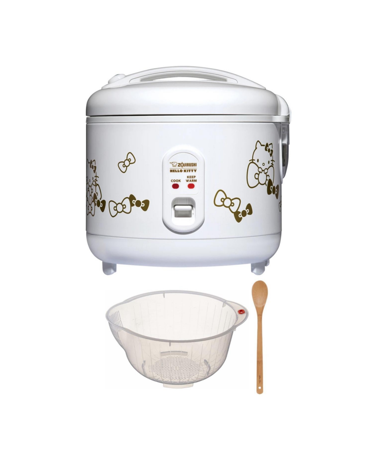 Hello Kitty 5.5-Cup Automatic Rice Cooker (White) with Washing Bowl - White