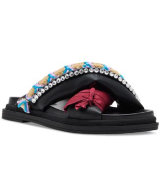 Steve Madden - Women's Leisure Scarf Embellished Footbed Sandals