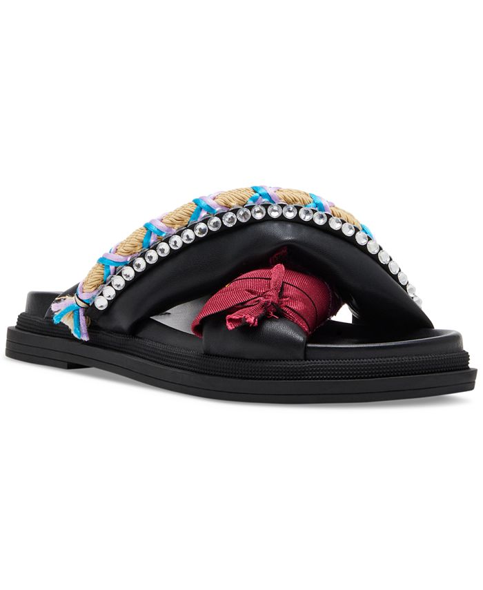 Women s Leisure Scarf Embellished Footbed Sandals