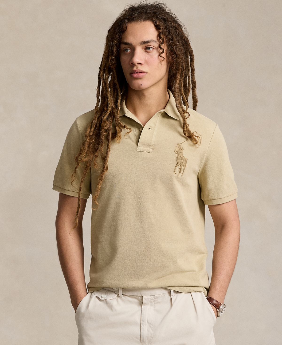Polo Ralph Lauren Men's Custom Slim Fit Big Pony Mesh Polo Shirt In ...