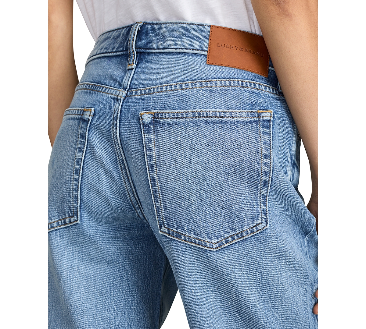 Shop Lucky Brand Women's The Baggy Wide-leg Jeans In Pisces