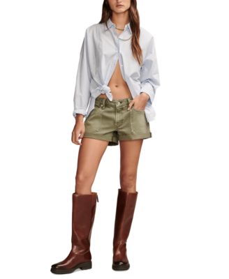 Lucky Brand - Women's Mid-Rise Rolled-Hem Cargo Shorts