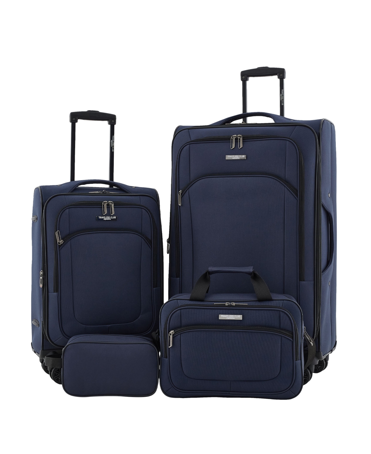 4 Piece Expandable Rolling Luggage Collection - Gray