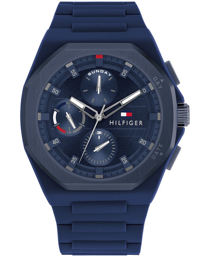 Tommy hilfiger blue 2025 silicone strap watch