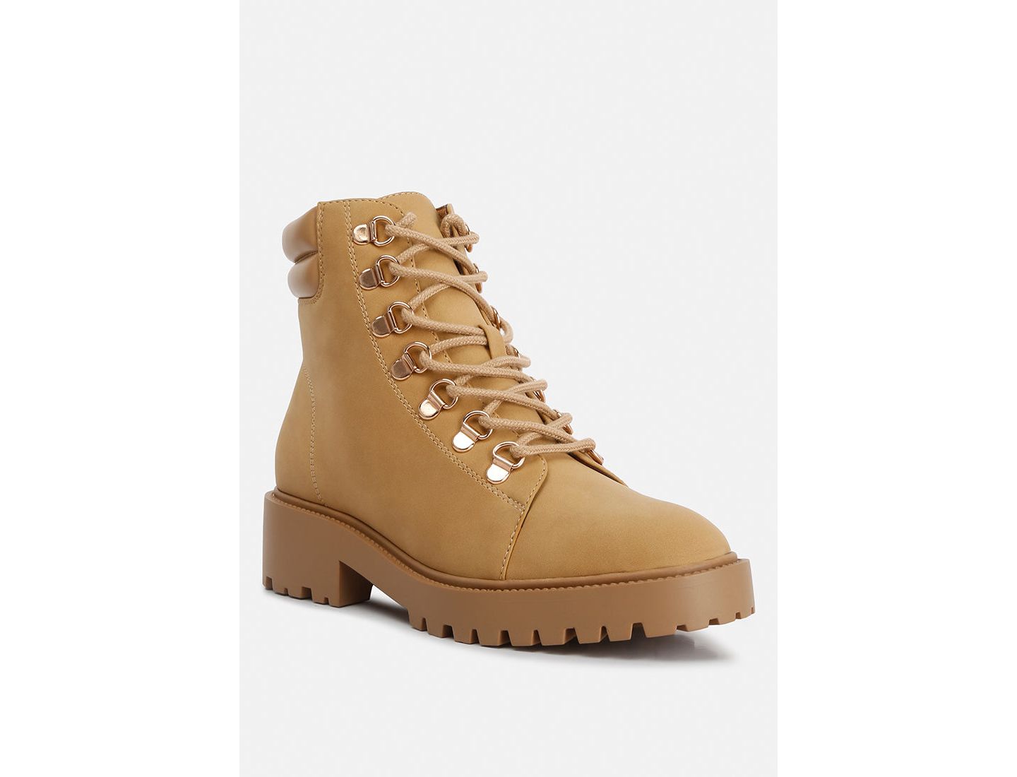 Женские ботинки London Rag Shirly soft leather lace-up, цвет: Бежевый / Хаки — фото 1