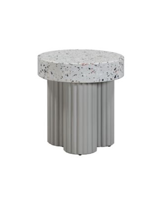 1 Pc. Faux Terrazzo Indoor, Outdoor Round Side Table