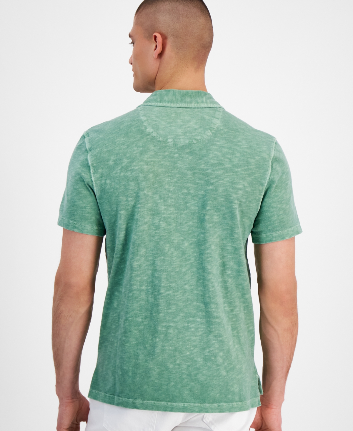 Sun + Stone Men's Regular-Fit Textured Polo Shirt, Created for Macy's