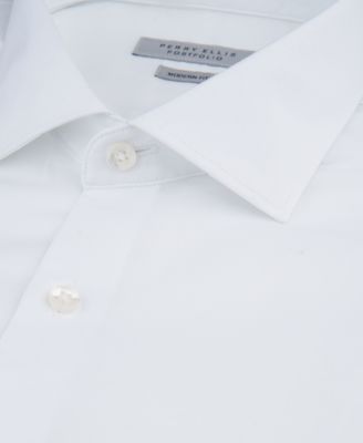 Perry Ellis Men's Modern-Fit Lux Twill Solid Dress Shirt