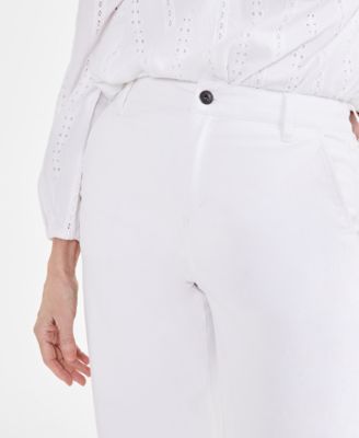 Women's High-Rise Wide-Leg Twill Pants