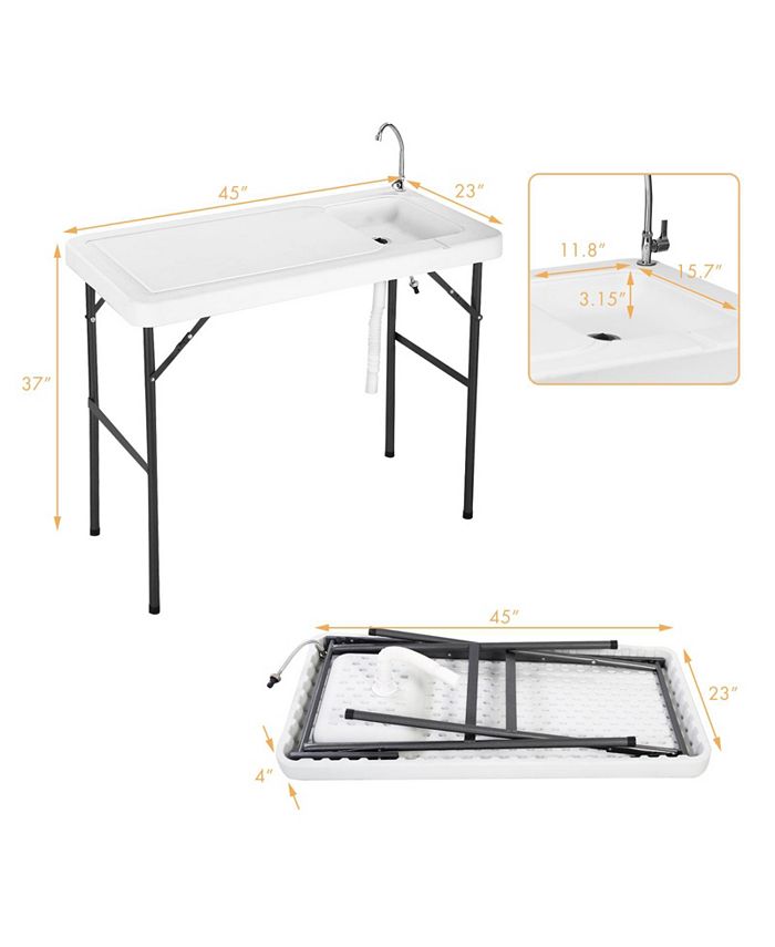 SUGIFT Folding Portable Fish Cleaning Cutting Table - Macy's