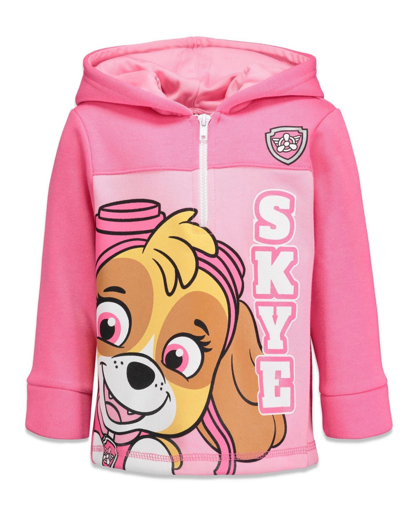 Детское худи Paw Patrol Skye Everest Girls Fleece Half Zip, цвет: Розовый — фото 1