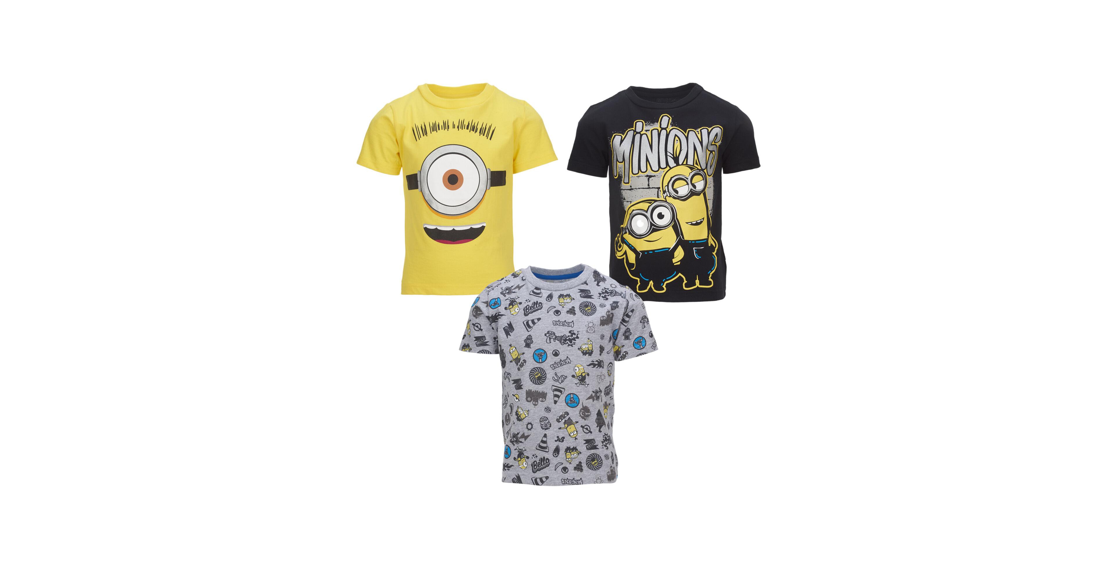 Despicable Me Minions 3 Pack Graphic T-Shirts Toddler|Child Boys