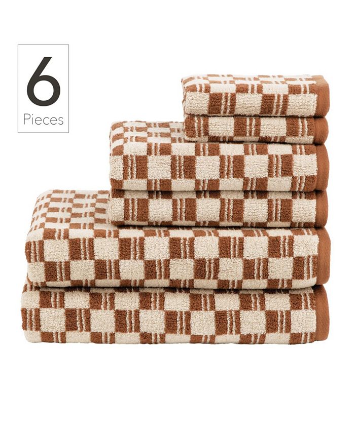 Nate Home by Nate Berkus Cotton Jacquard 6 Piece Bath Towel Set Macy's