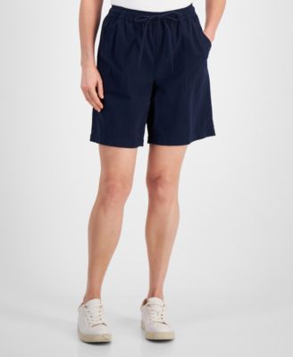 Women's Cotton Drawstring Pull-On Shorts