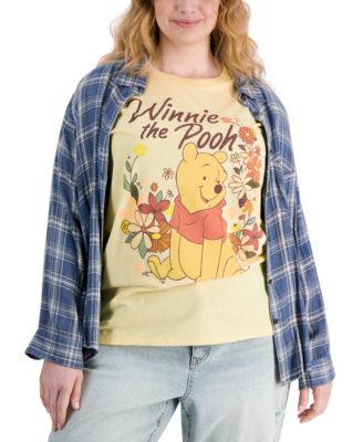 Disney - Trendy Plus Size Winne-the-Pooh Floral Tee