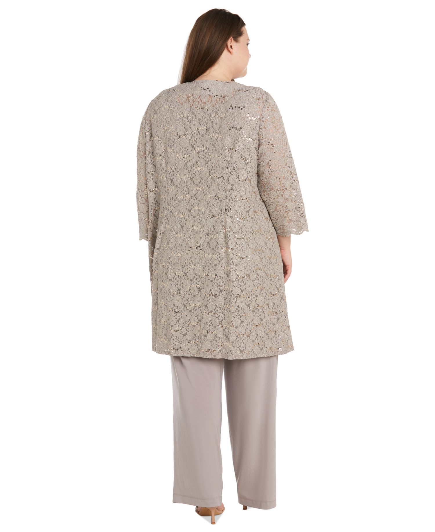 Plus Size 3-Pc. Embellished Jacket, Tank & Pants Set