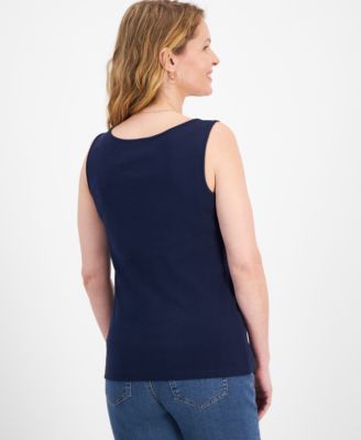 Women's Cotton Square-Neck Tank Top