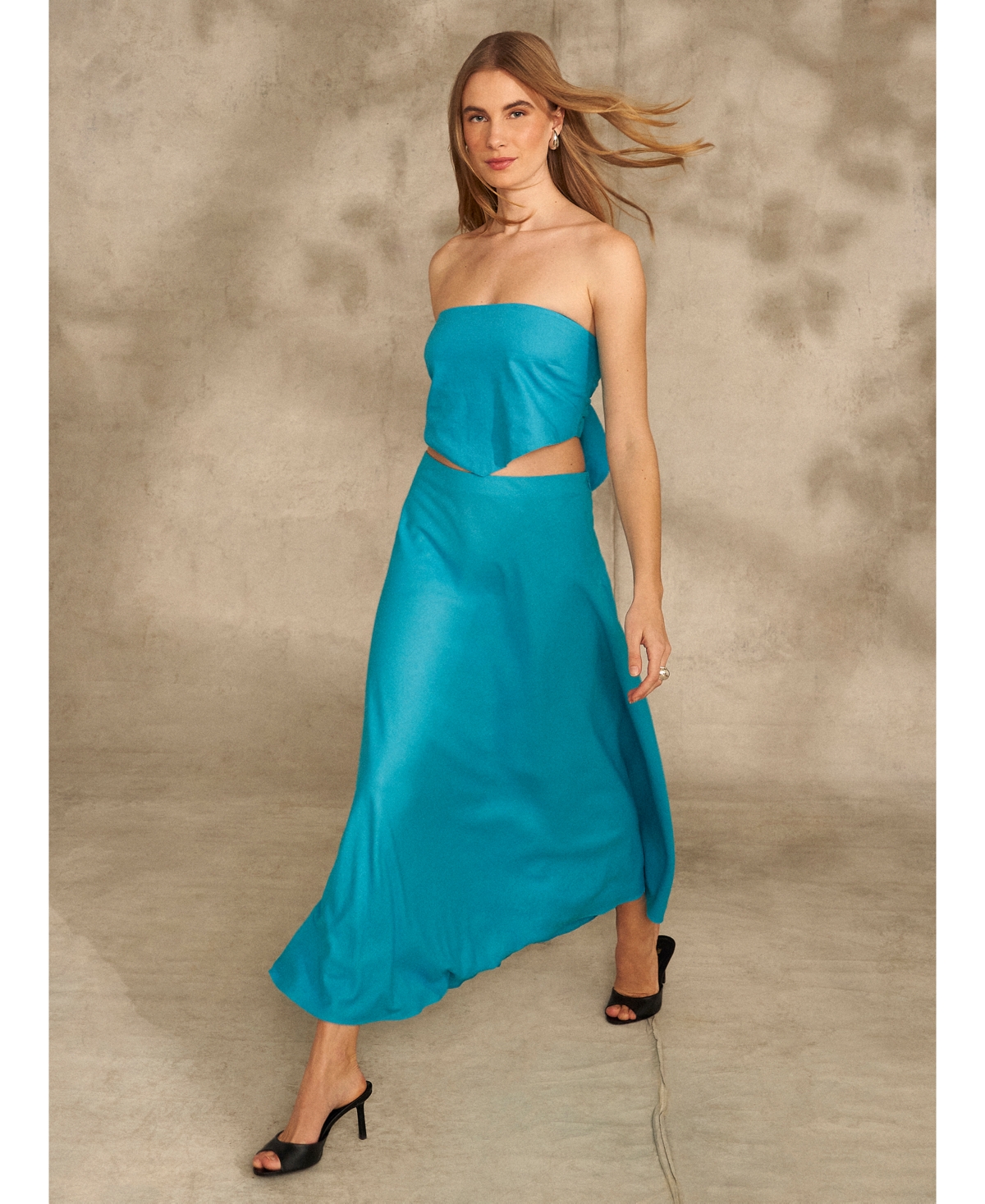 1.state Women's Scarf Strapless Top