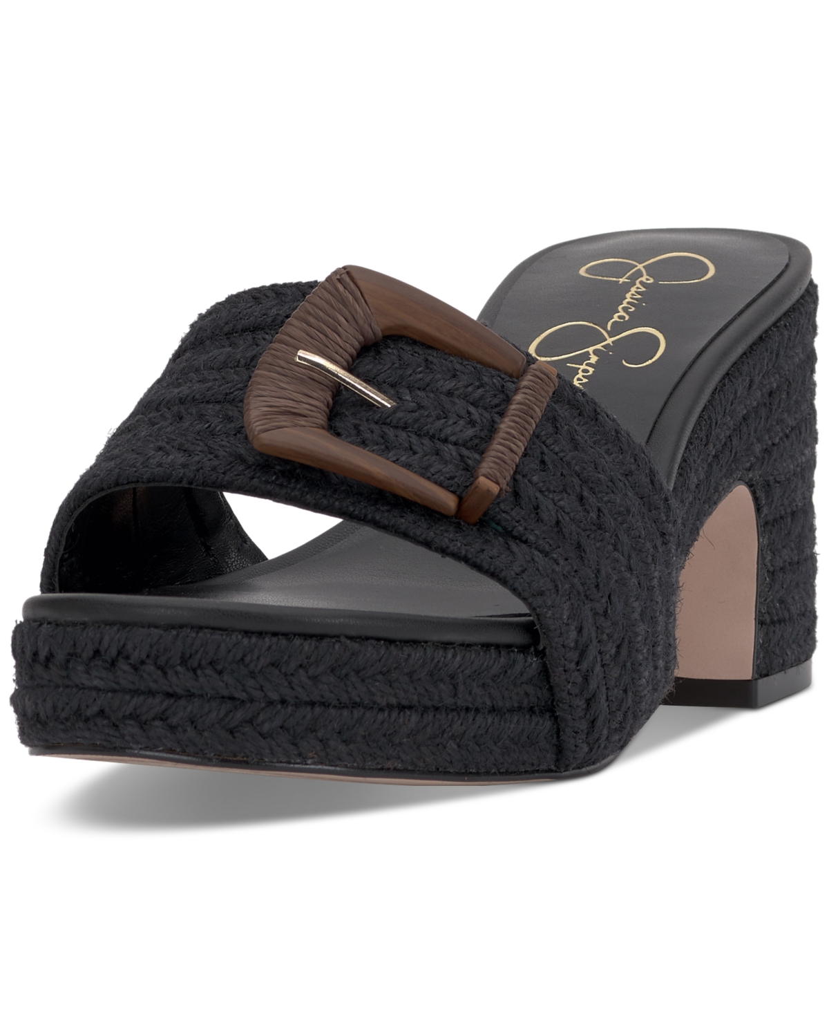 Women's Peccio Woven Slide Sandals - Black Polyester