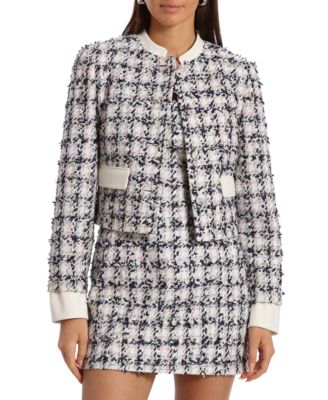 Avec Les Filles - Women's Tweed Cropped Jacket