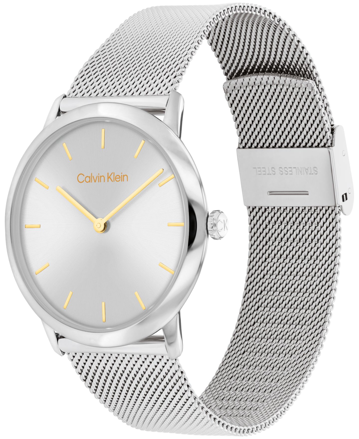 Женские часы Calvin Klein Exceptional, серебристый стальной сетчатый браслет, 37 мм — фото 2
