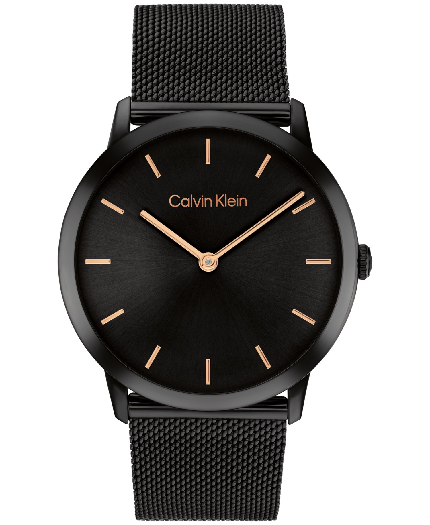 Women's Exceptional Black Stainless Steel Mesh Bracelet Watch 37mm