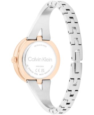 Women's Joyful Two-Tone Stainless Steel Bangle Bracelet Watch 30mm