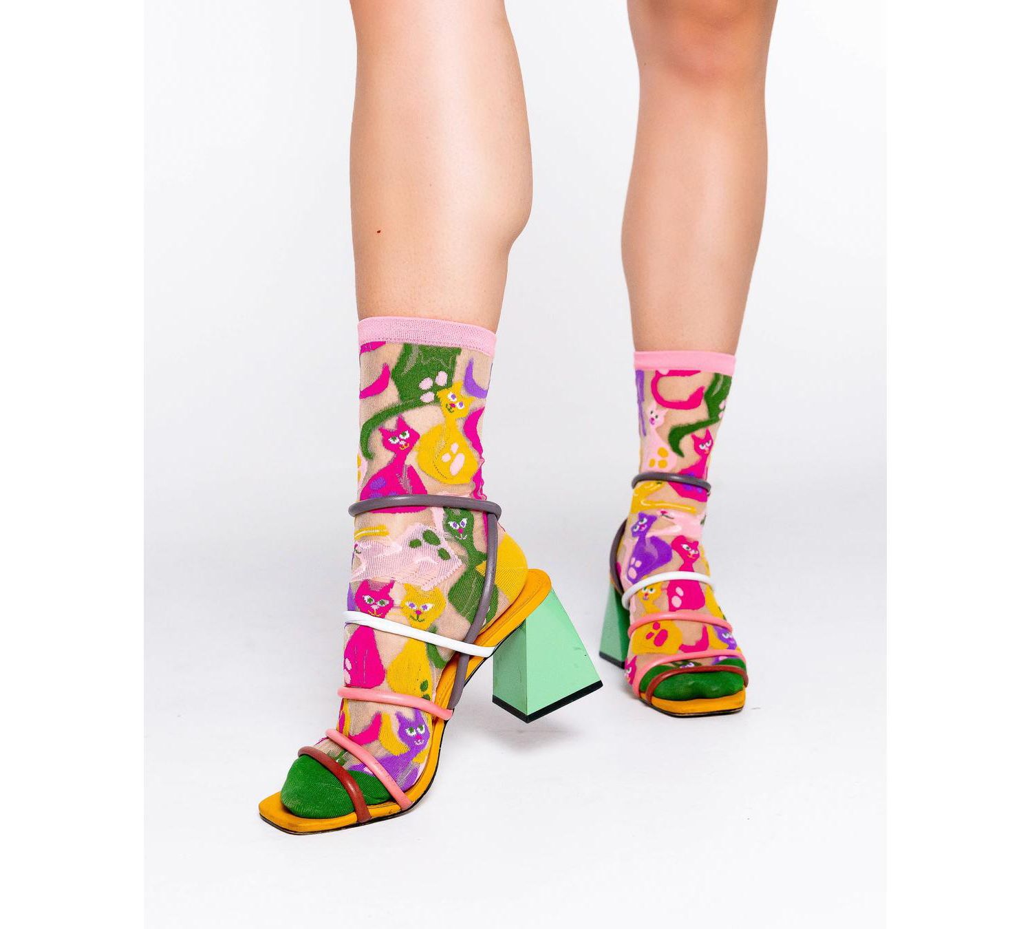 Women's Dopamine Cats Sheer Sock