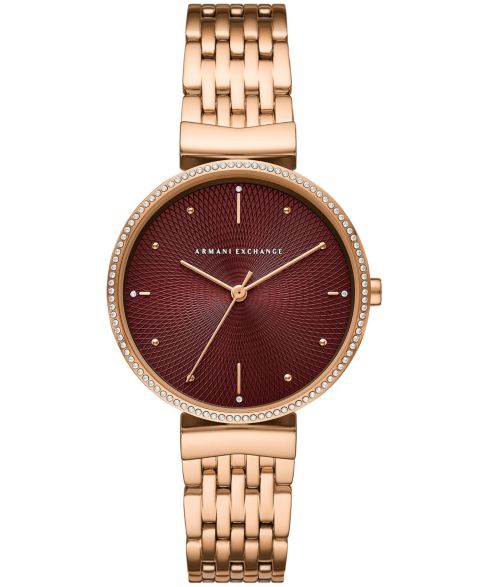 Женские часы A|X Armani Exchange Three-Hand Rose Gold-Tone Stainless Steel Watch 36mm, AX5912