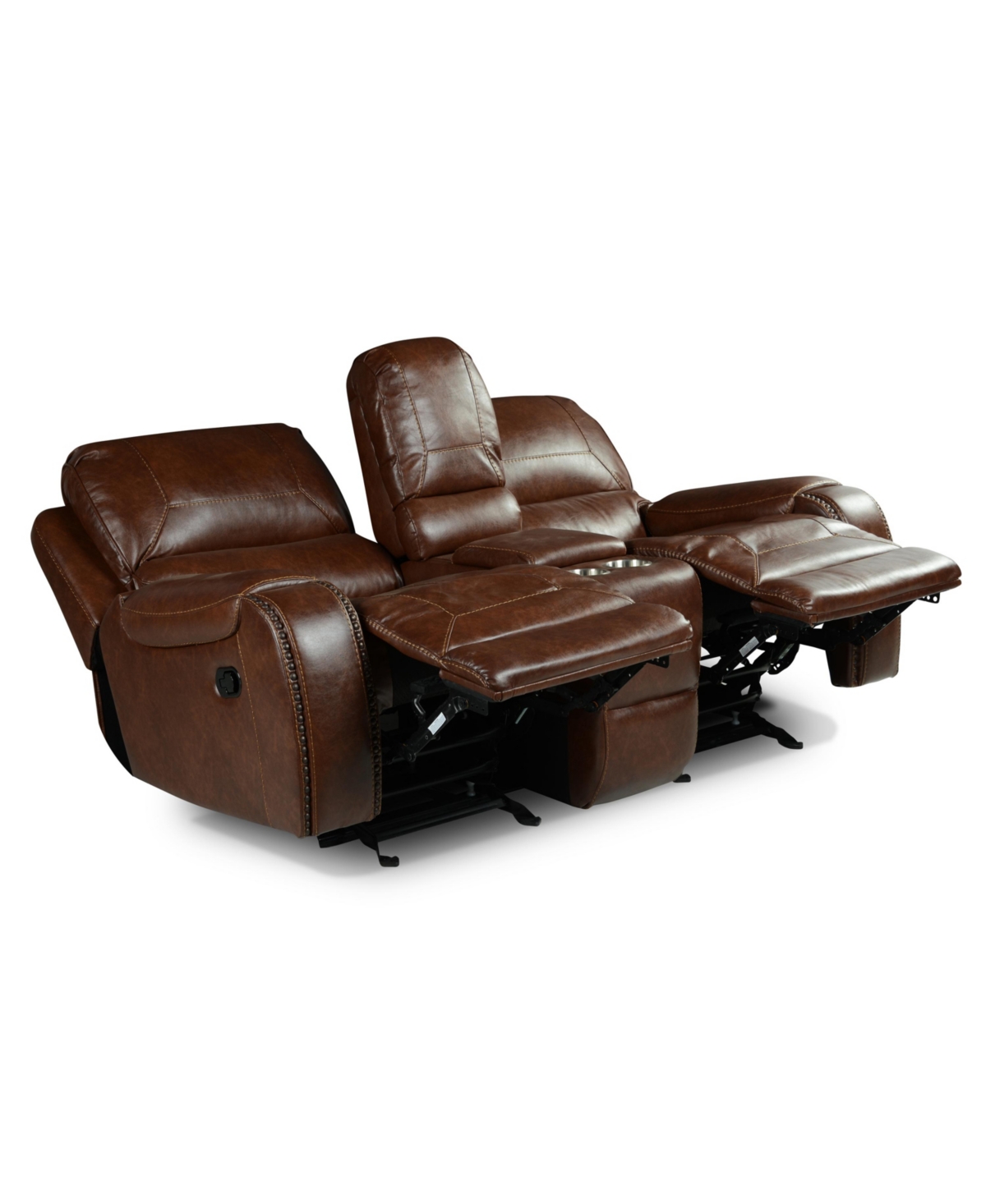 Keily 78" Manual Glider Recliner Loveseat - Brown