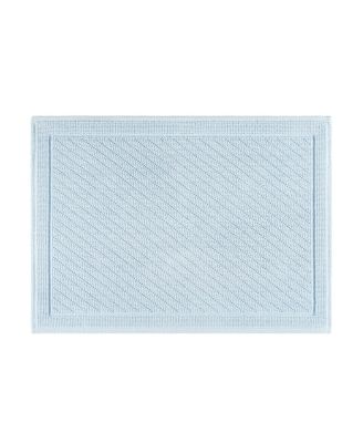 Textured Woven Cotton Bath Rug with Slip-Resistant Backing