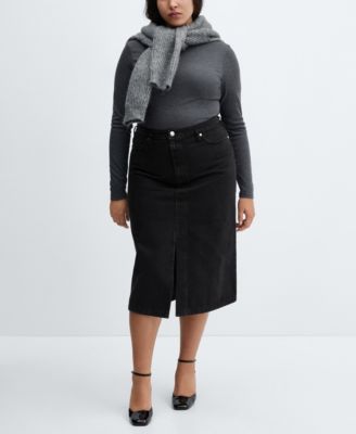 Women's Denim Midi-Skirt