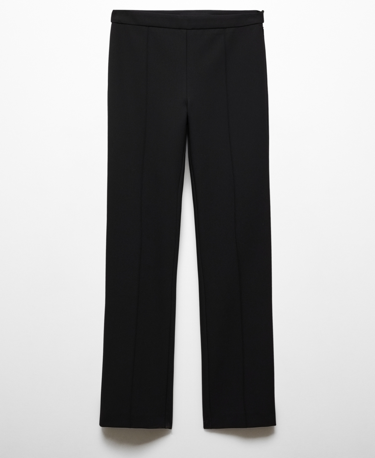 Shop Mango Women's Seam-detail Straight-fit Trousers In Black