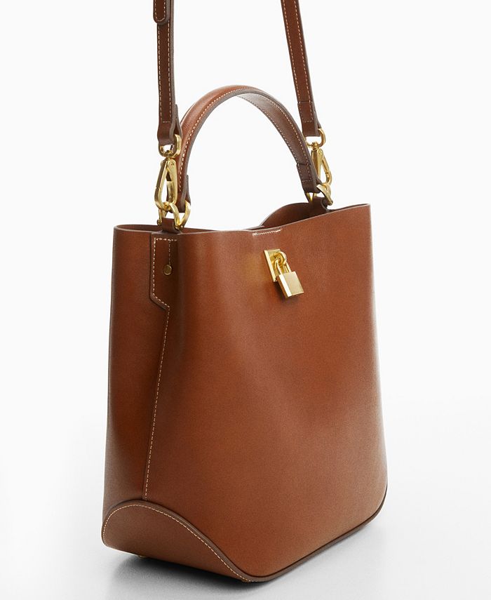 Mango pebbled tote bag best sale