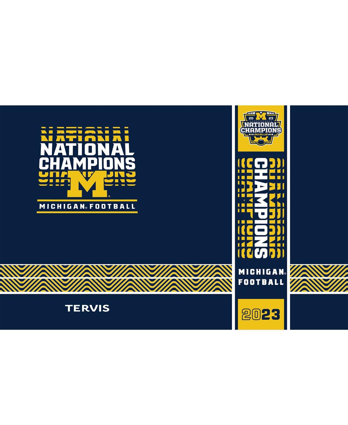 Shop Tervis Tumbler Michigan Wolverines College Football Playoff 2023 National Champions 30 oz Stainless Steel Tumbler In Blue