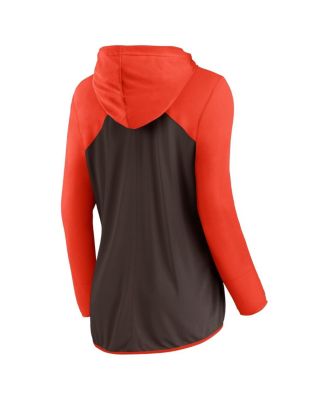 Women's Brown, Orange Cleveland Browns Forever Fan Full-Zip Hoodie