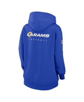 Women's Royal Los Angeles Rams 2023 Sideline Club Fleece Pullover Hoodie