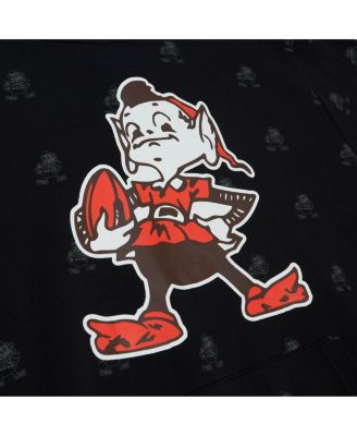 Men's Black Cleveland Browns Allover Print Fleece Pullover Hoodie