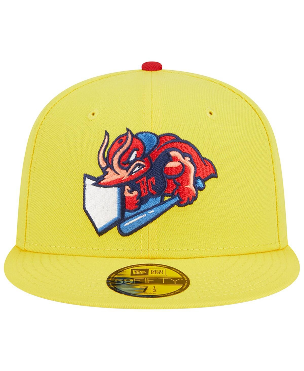 Men's New EraJacksonville Jumbo Shrimp Theme Nights Captain Crustacean 59FIFTY Fitted Hat - Yellow