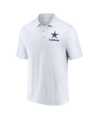 Men's White, Navy Dallas Cowboys Throwback Polo Shirt Combo Set
