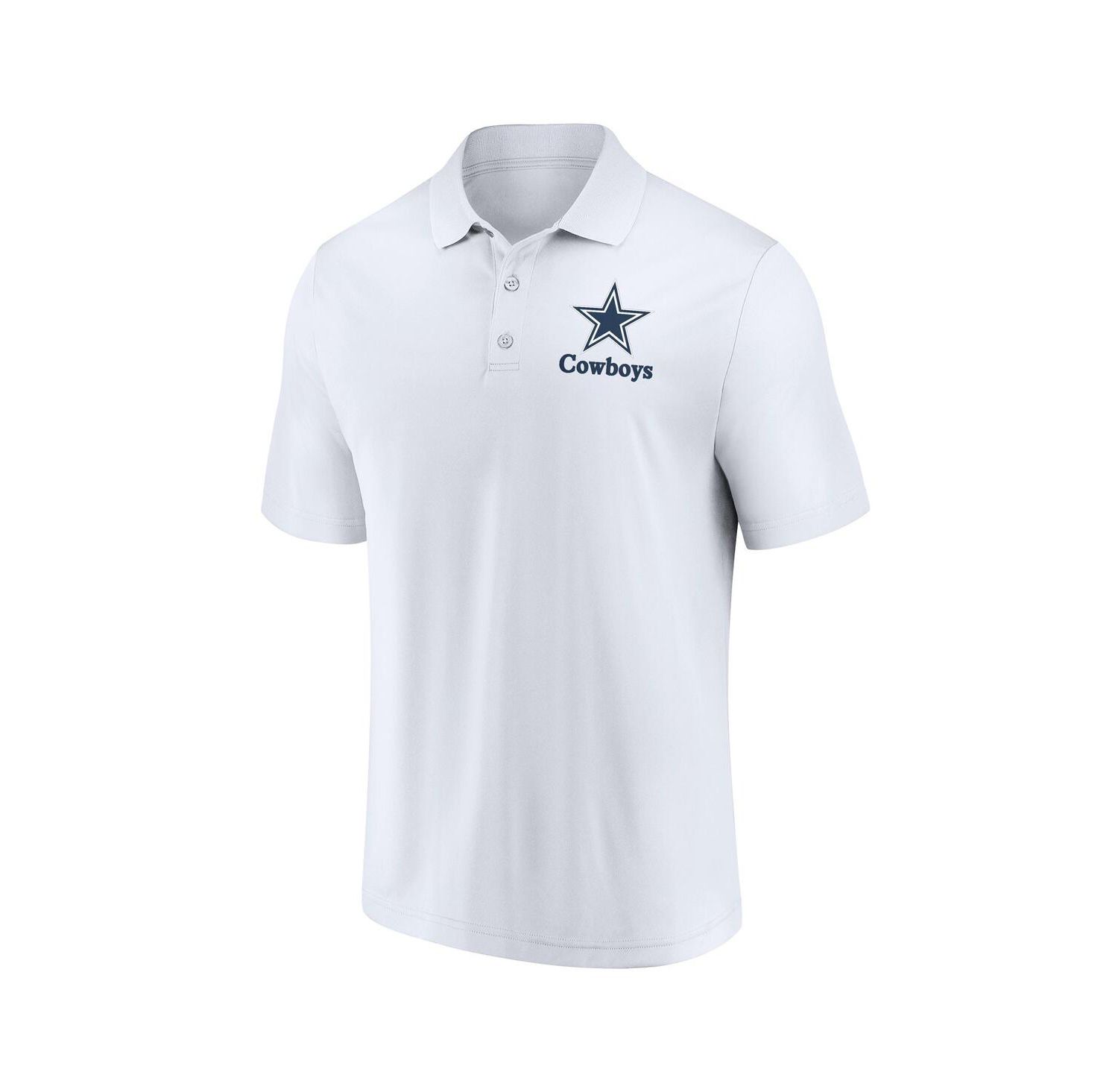Men's White, Navy Dallas Cowboys Throwback Polo Shirt Combo Set