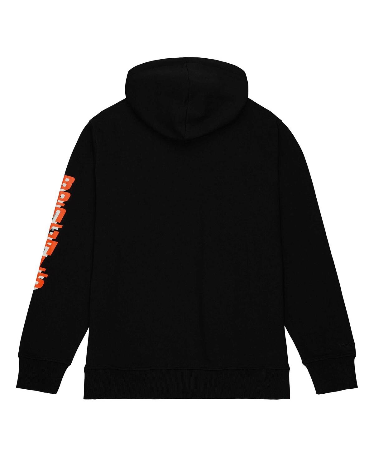 Men's Mitchell & NessCincinnati Bengals Gridiron Classics Big Face 7.0 Pullover Hoodie - Black